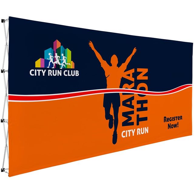 Example banner wall at an event